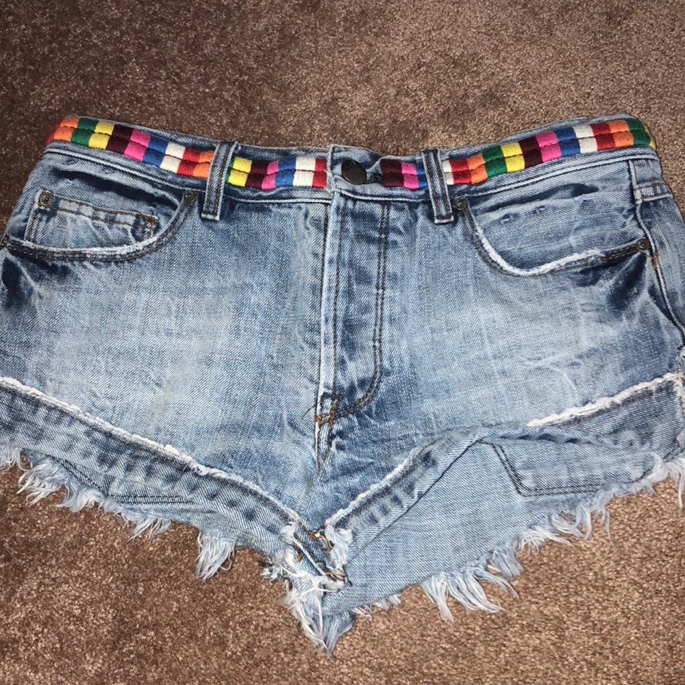 Free people denim shorts